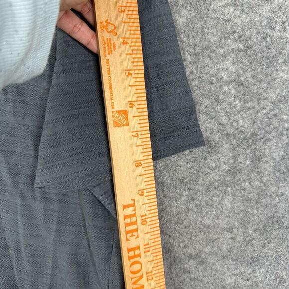 John Varvatos Polo Shirt Mens Large Gray Textured Short Sleeve - Picture 5 of 8